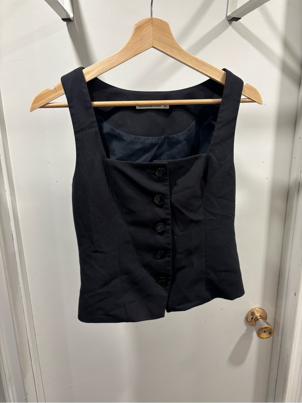 Abercrombie Black Button-Front Top